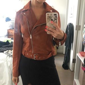 Faux Suede Moto Jacket